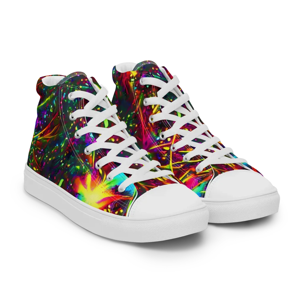 Albert Tucker on Women's High Top Canvas Shoes — Right Front
