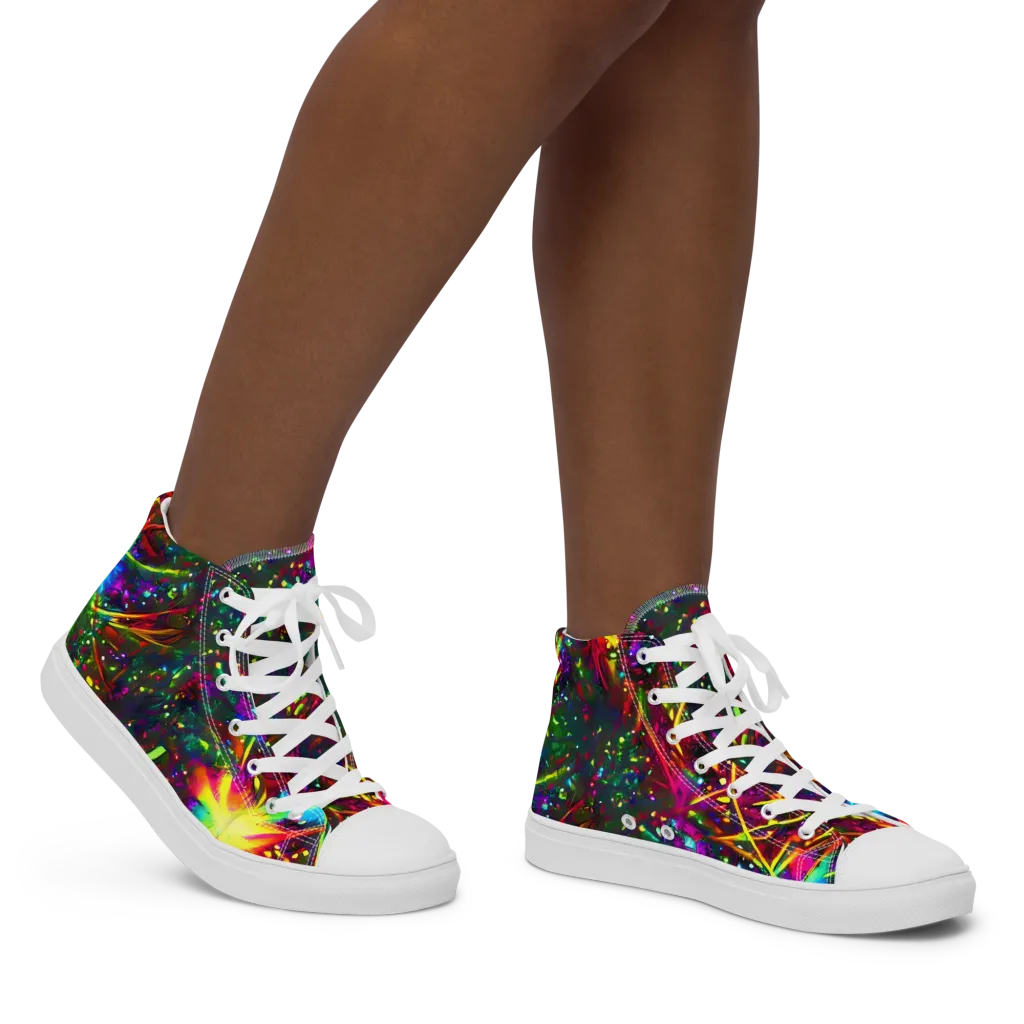 Albert Tucker on Women's High Top Canvas Shoes — Right