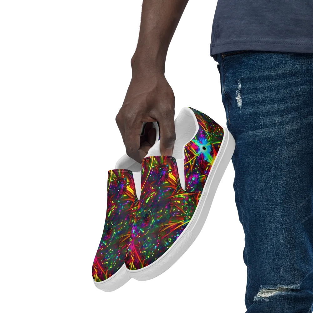 Albert Tucker on Men's Slip-On Canvas Shoes — Left Front
