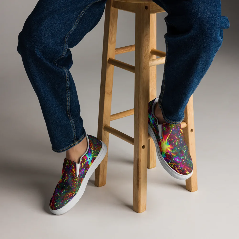 Albert Tucker on Men's Slip-On Canvas Shoes — Front