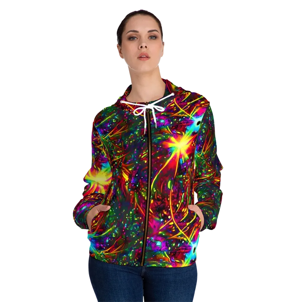 Albert Tucker on Women's Full-Zip Hoodie — Front On Person