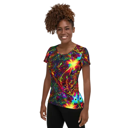 Albert Tucker on a Women's Athletic T-Shirt