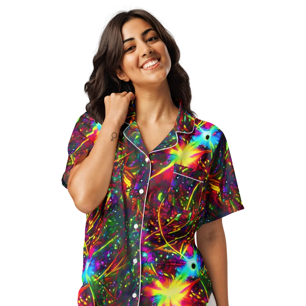 Albert Tucker on Women's Short Sleeve Pajama Top — Front