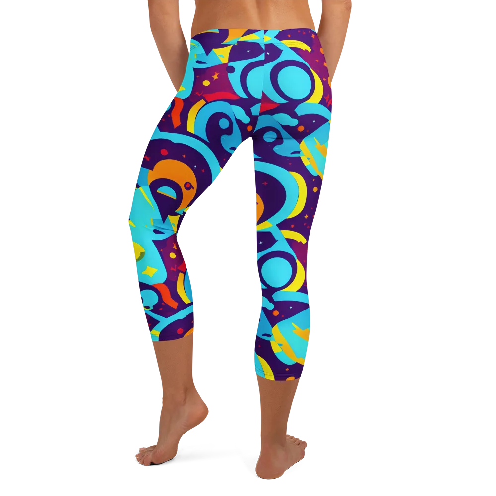Gerace Geometry on Capri Leggings — Back