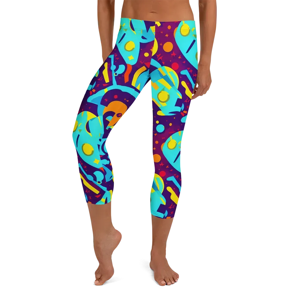 Gerace Geometry on Capri Leggings — Front