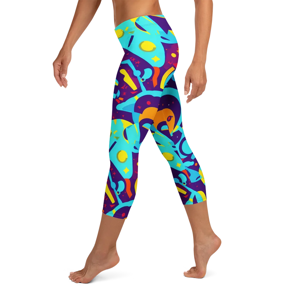 Gerace Geometry on Capri Leggings — Left