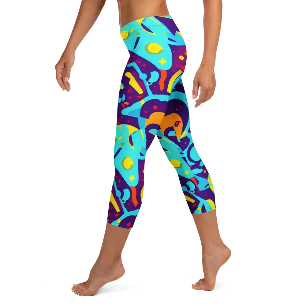 Gerace Geometry on Capri Leggings — Left