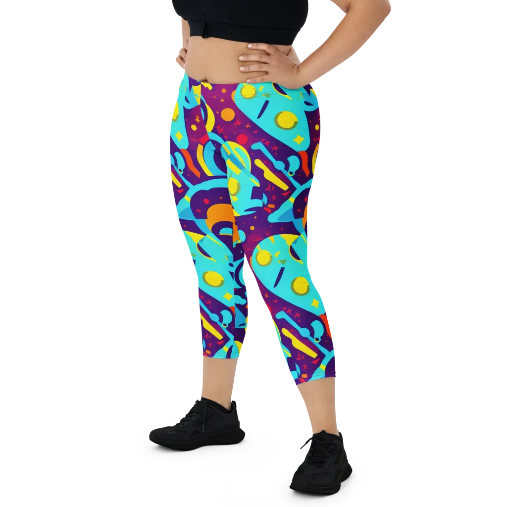 Gerace Geometry on Capri Leggings — Front