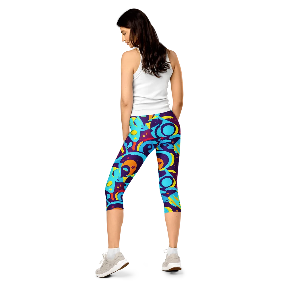 Gerace Geometry on Capri Leggings — Back