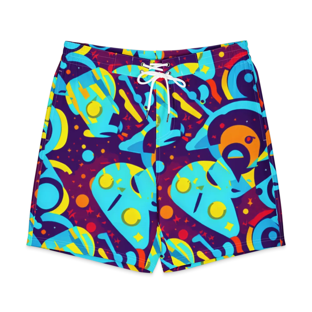 Gerace Geometry on Men's Board Shorts — Front