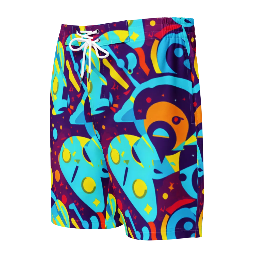 Gerace Geometry on Men's Board Shorts — Front