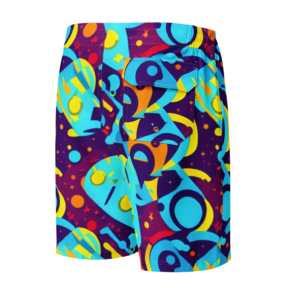 Gerace Geometry on Men's Board Shorts — Back