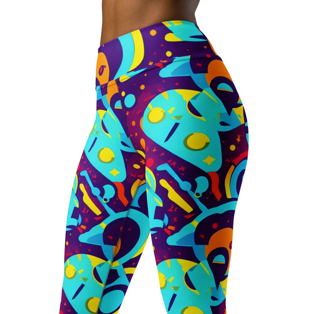 Gerace Geometry on Yoga Leggings — Left Front