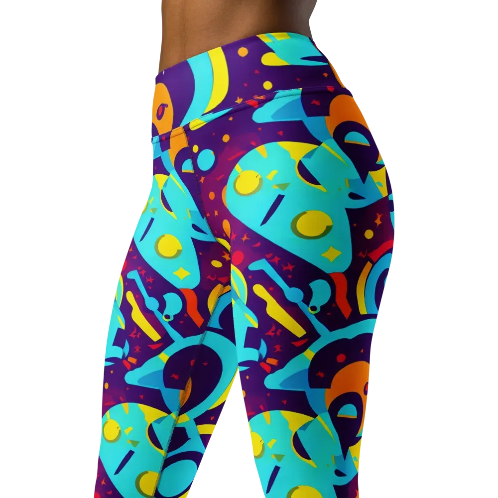 Gerace Geometry on Yoga Leggings — Left Front