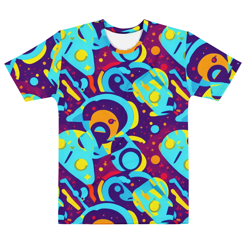 Gerace Geometry on Men's Cotton Crew Neck T-Shirt — Front
