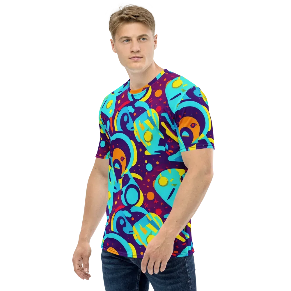 Gerace Geometry on Men's Crew Neck T-Shirt — Left