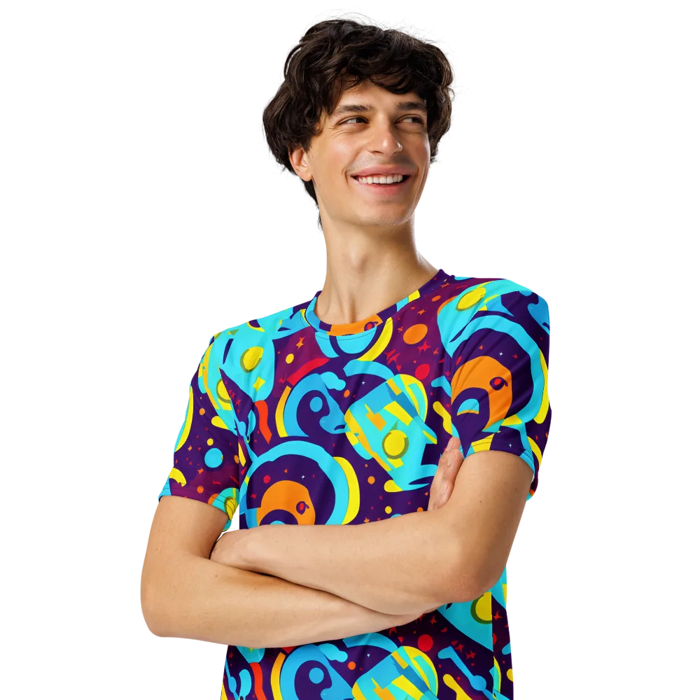 Gerace Geometry on Men's Crew Neck T-Shirt — Left Front