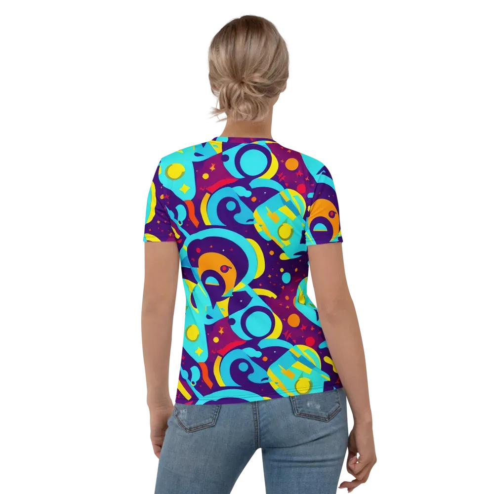 Gerace Geometry on Women's Crew Neck T-Shirt — Back