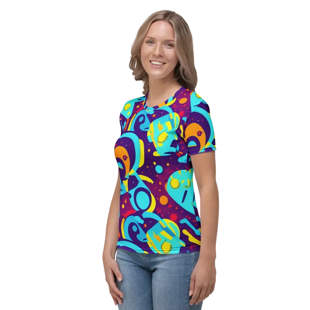 Gerace Geometry on Women's Crew Neck T-Shirt — Left