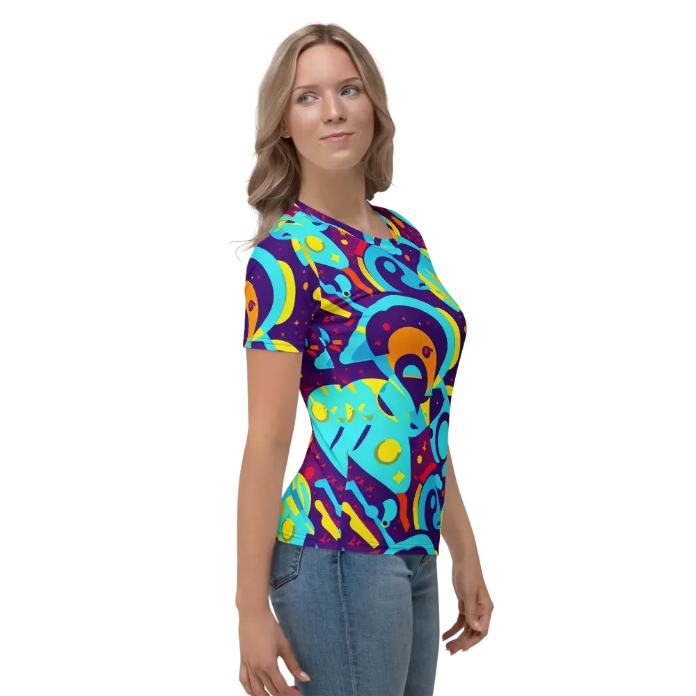 Gerace Geometry on Women's Crew Neck T-Shirt — Right