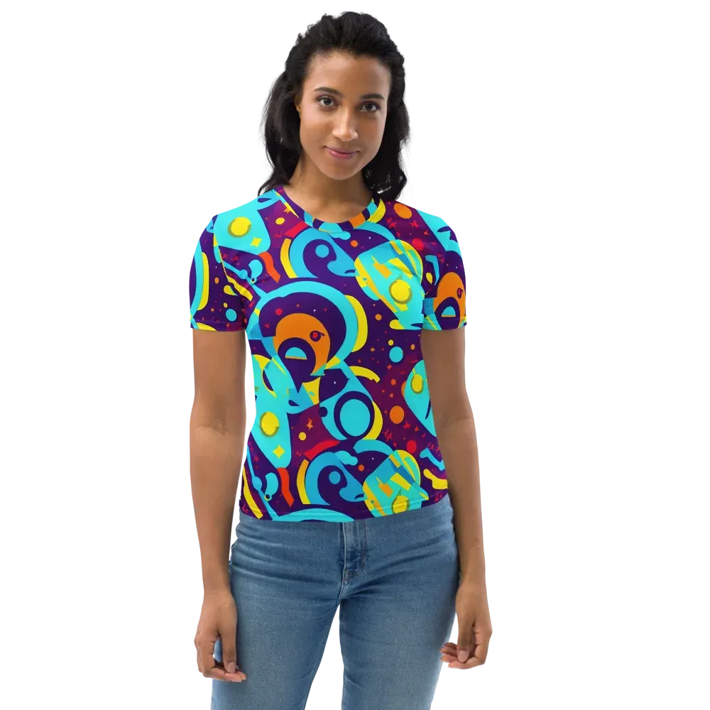 Gerace Geometry on Women's Crew Neck T-Shirt — Front