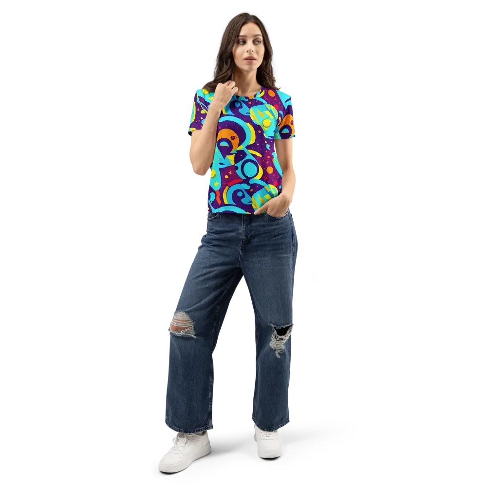 Gerace Geometry on Women's Crew Neck T-Shirt — Front