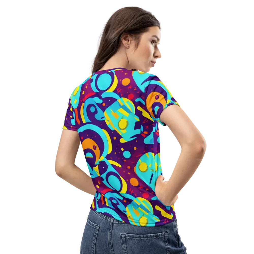 Gerace Geometry on Women's Crew Neck T-Shirt — Back