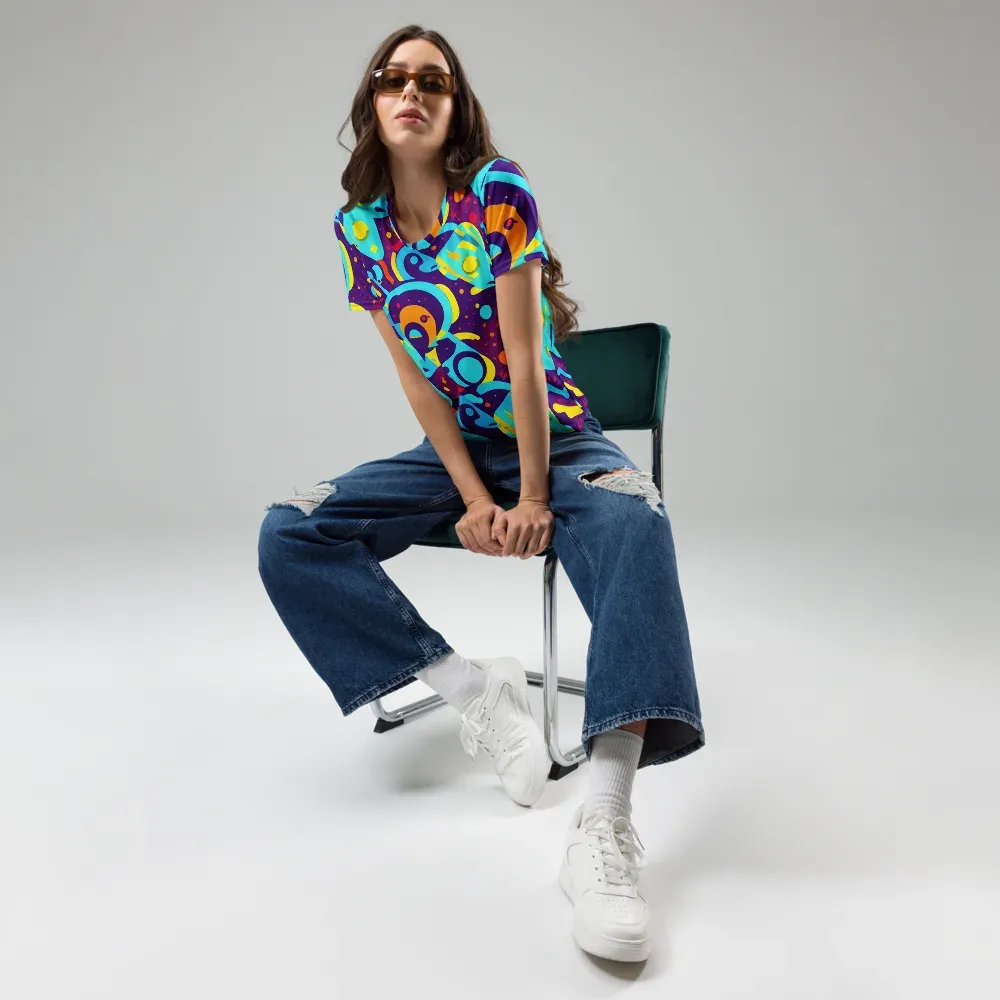 Gerace Geometry on Women's Crew Neck T-Shirt — Front
