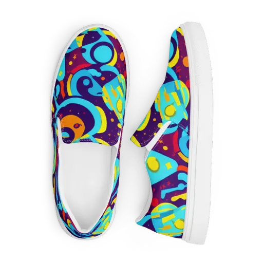 Gerace Geometry on a Men's Slip-On Canvas Shoes