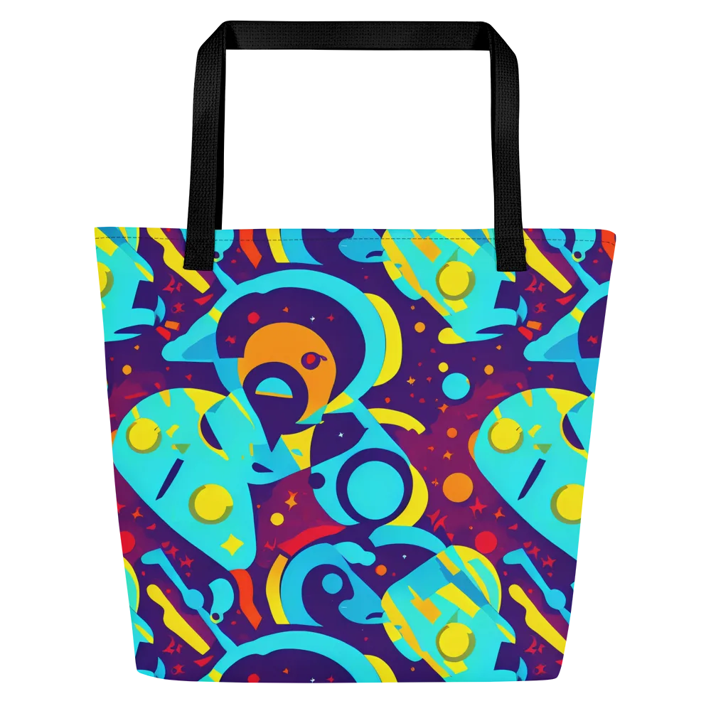 Gerace Geometry on Large Tote Bag W/ Pocket — Front