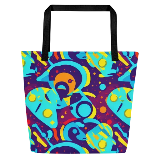 Gerace Geometry on a Large Tote Bag W/ Pocket