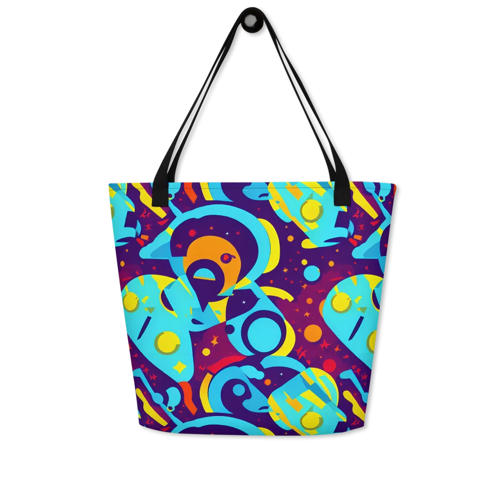 Gerace Geometry on Large Tote Bag W/ Pocket — Front