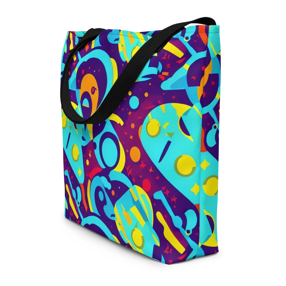Gerace Geometry on Large Tote Bag W/ Pocket — Front