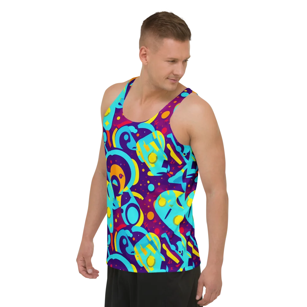 Gerace Geometry on Men's Tank Top — Left Front