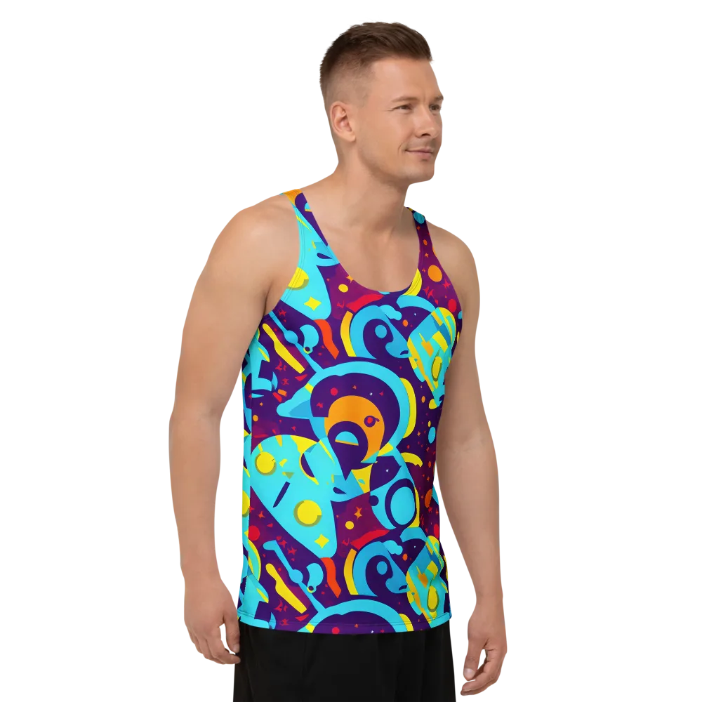 Gerace Geometry on Men's Tank Top — Right Front