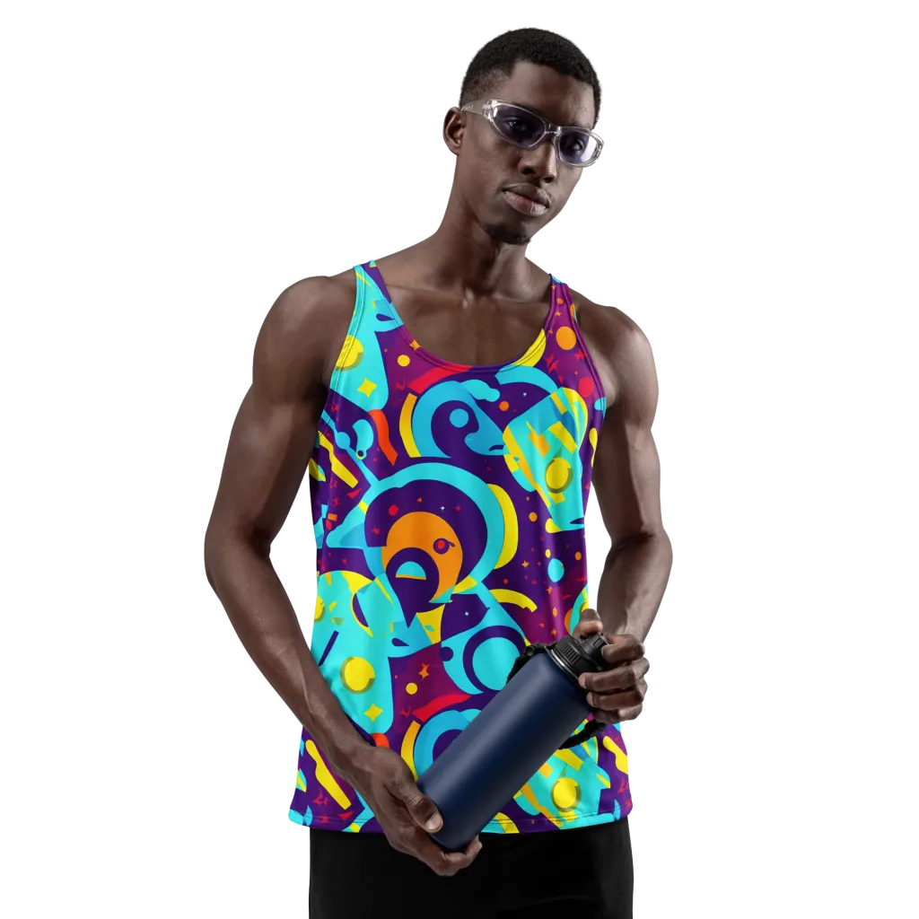 Gerace Geometry on Men's Tank Top — Front