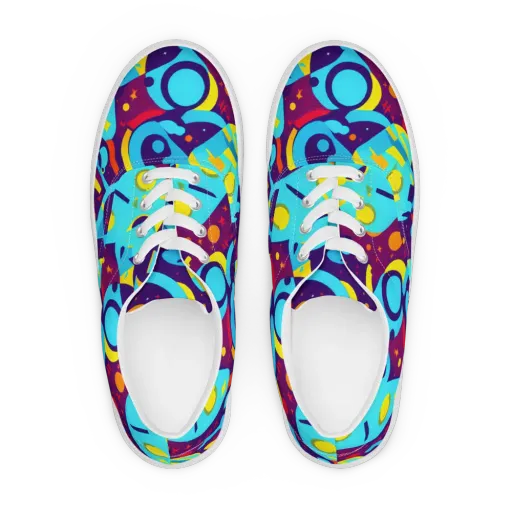 Gerace Geometry on a Men's Lace-Up Canvas Shoes