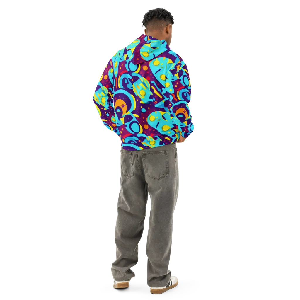 Gerace Geometry on Cotton Hoodie — Back