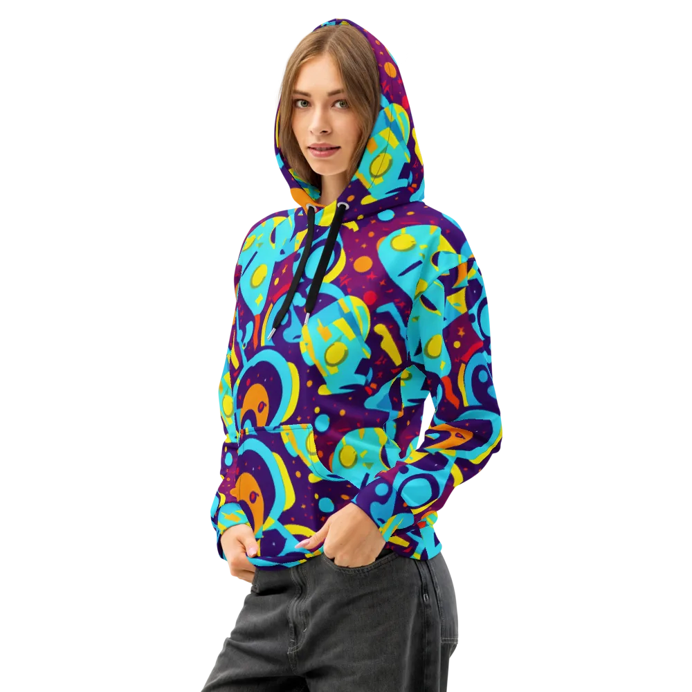 Gerace Geometry on Cotton Hoodie — Left Front