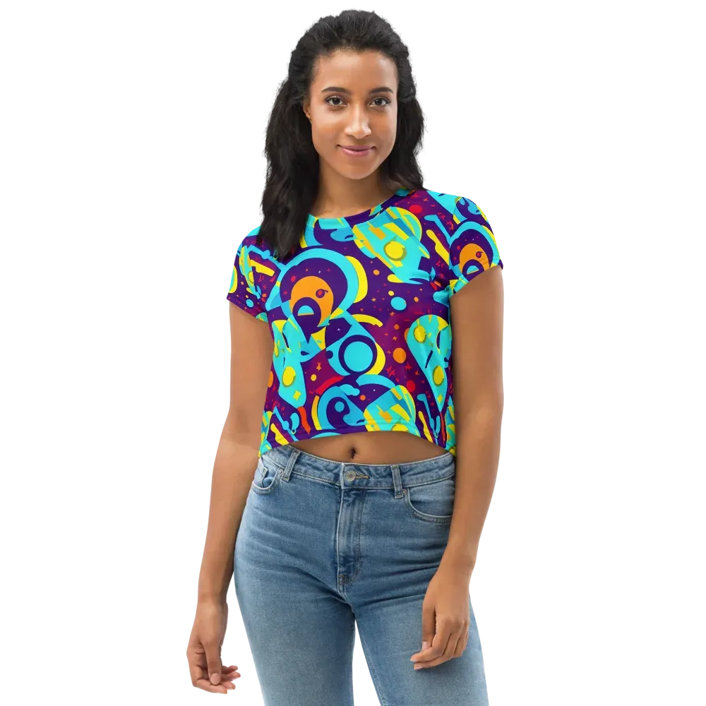 Gerace Geometry on Crop Tee — Front