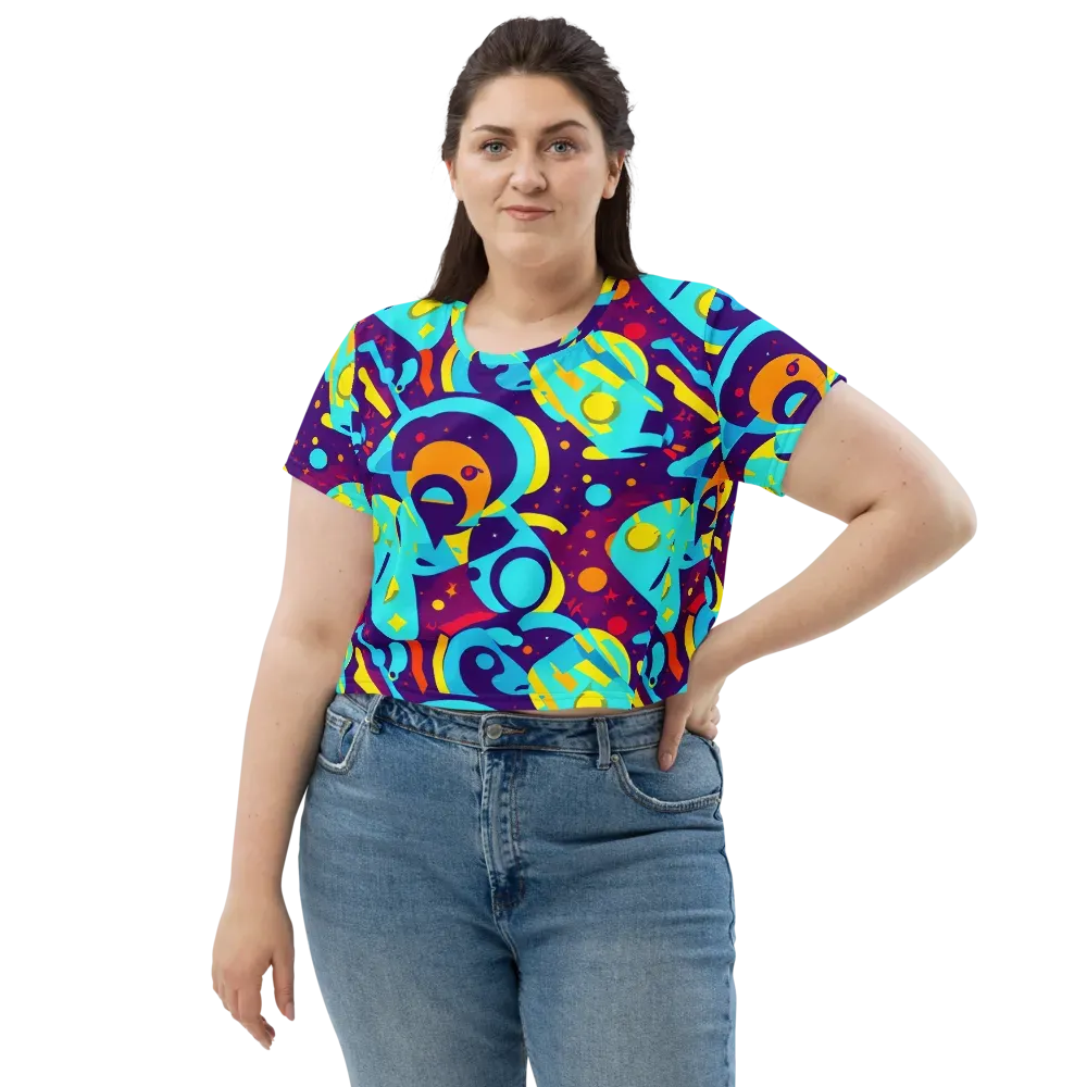 Gerace Geometry on Crop Tee — Front