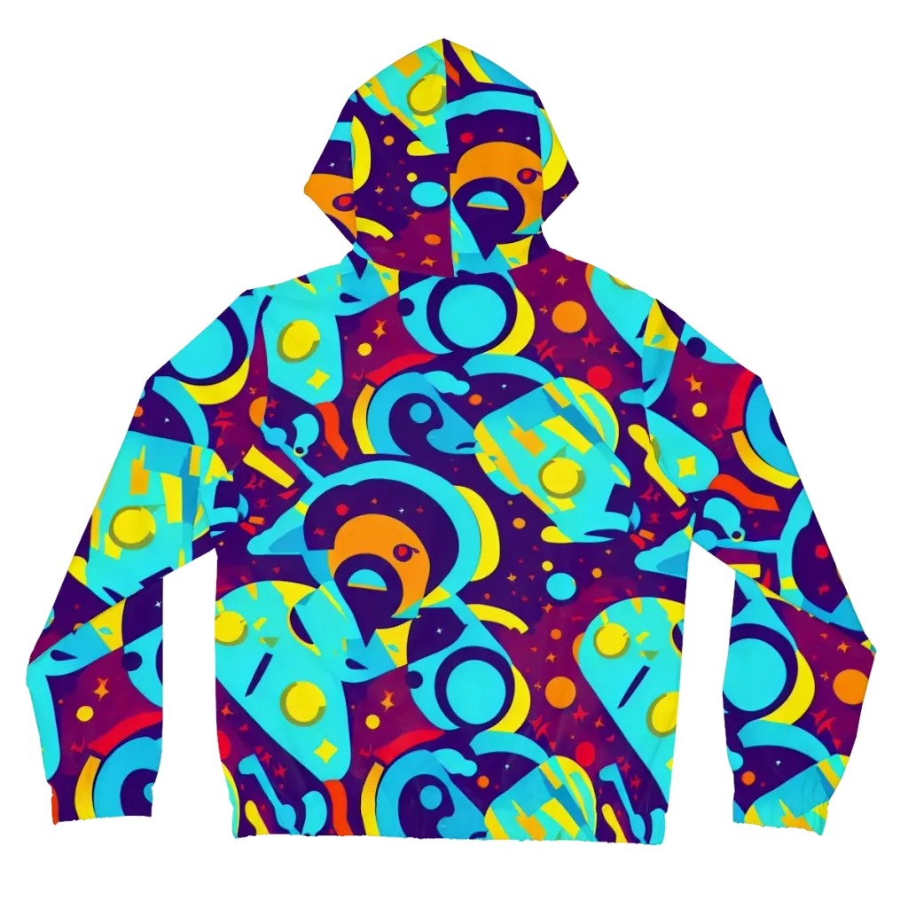 Gerace Geometry on Women's Full-Zip Hoodie — Back