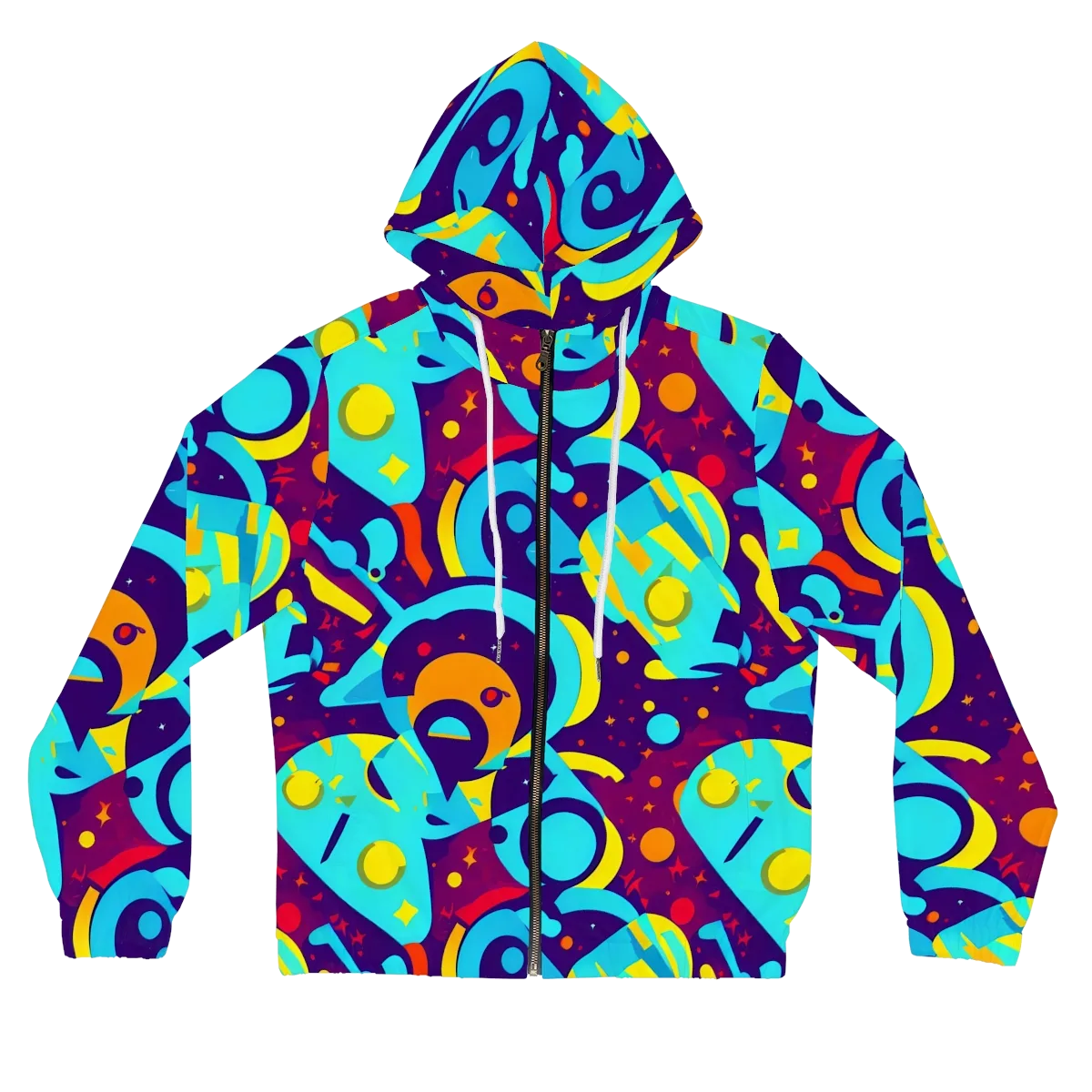 Gerace Geometry on Women's Full-Zip Hoodie — Front