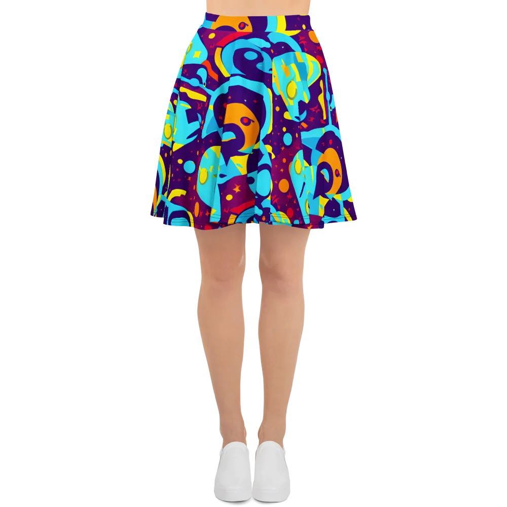 Gerace Geometry on Skater Skirt — Front