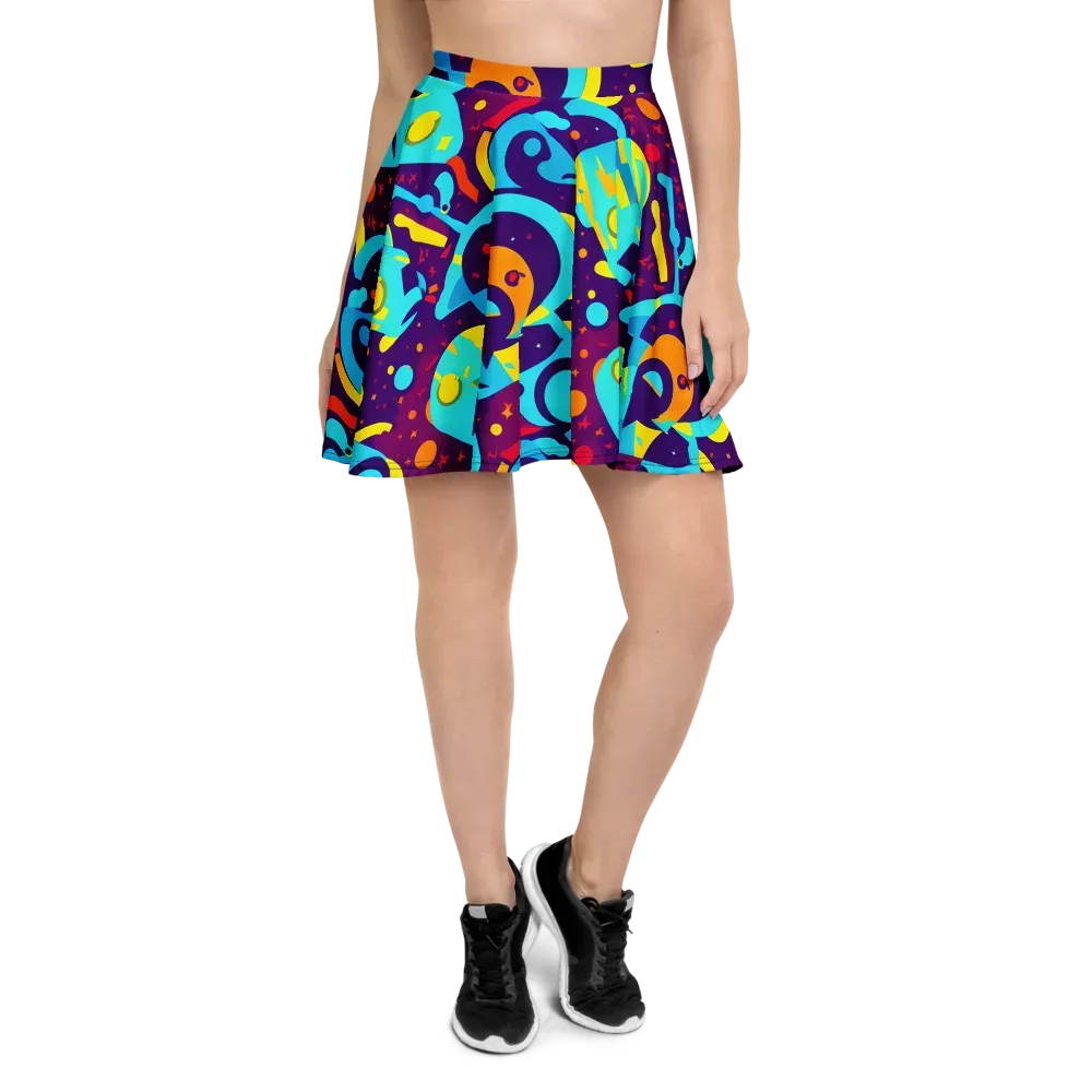 Gerace Geometry on Skater Skirt — Front