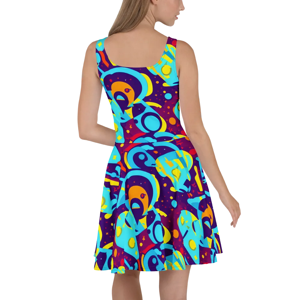 Gerace Geometry on Skater Dress — Back