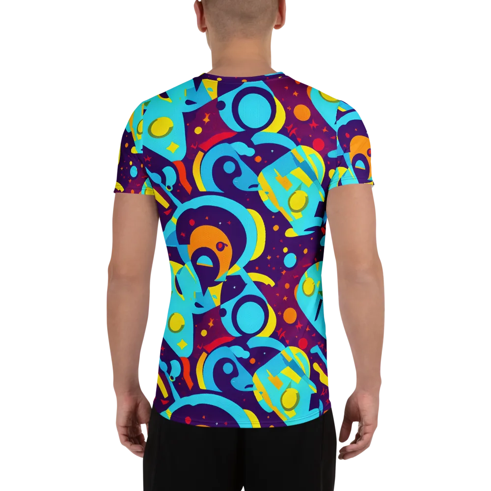 Gerace Geometry on Men's Athletic T-Shirt — Back