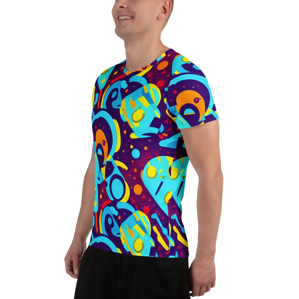 Gerace Geometry on Men's Athletic T-Shirt — Left