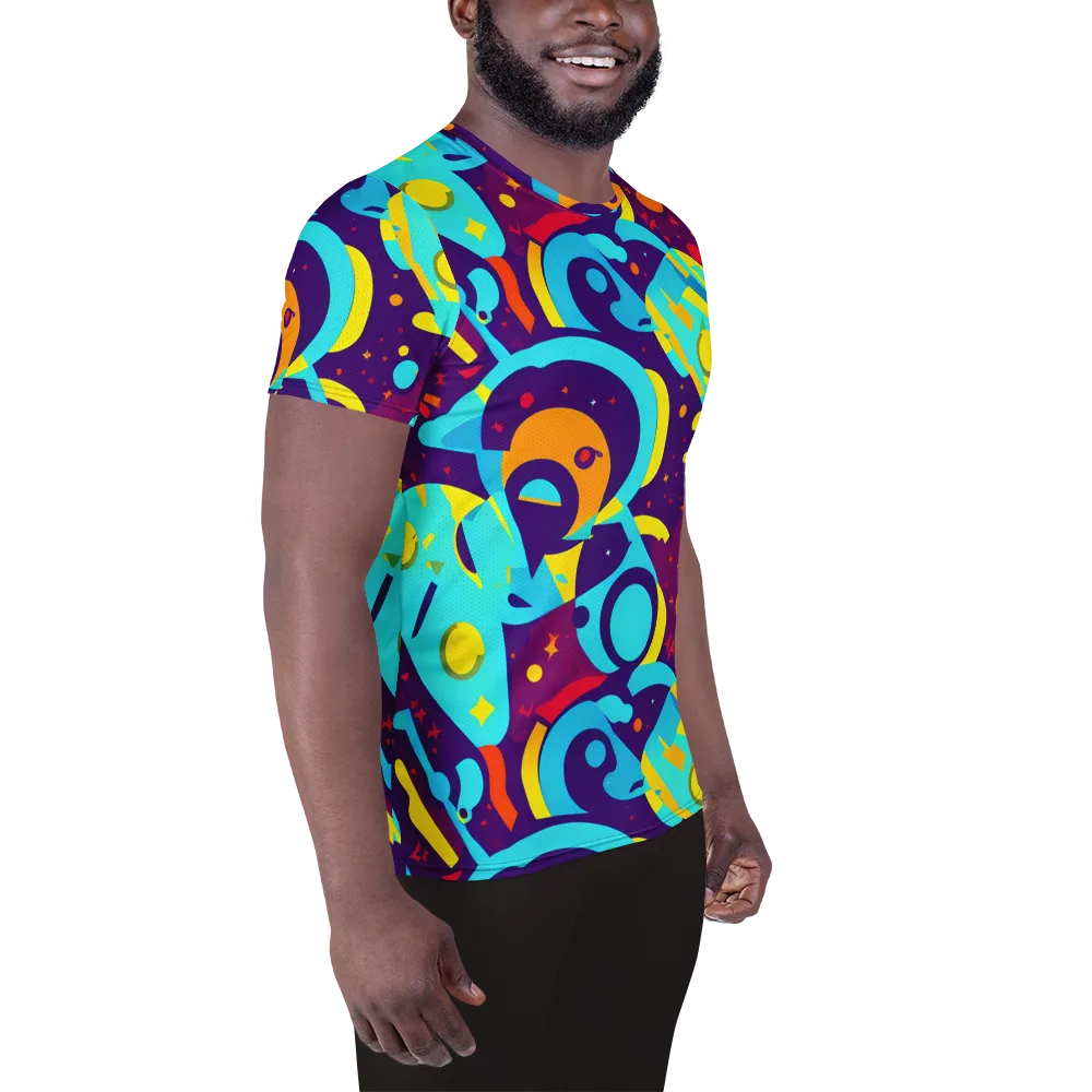 Gerace Geometry on Men's Athletic T-Shirt — Right