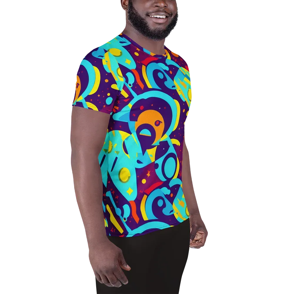 Gerace Geometry on Men's Athletic T-Shirt — Right